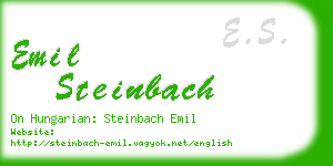 emil steinbach business card